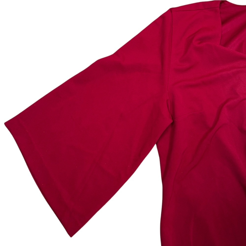 NEW Chico's Kimono Sleeve Dress Sz 3 16-18 Red Closet Essential Minimalist - Picture 9 of 14